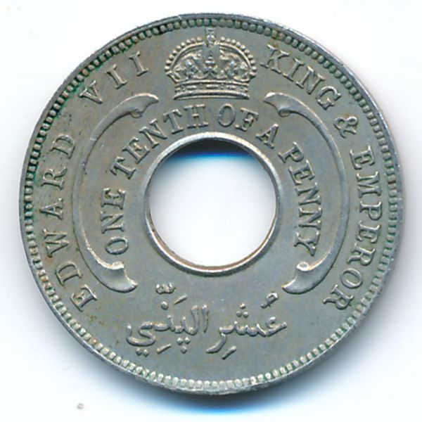 Британская Западная Африка, 1/10 пенни (1908 г.)