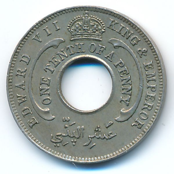 Британская Западная Африка, 1/10 пенни (1908 г.)