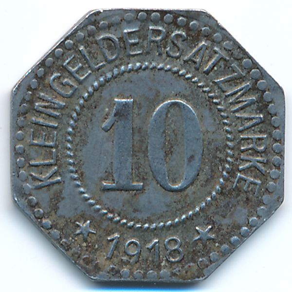 Розенхайм., 10 пфеннигов (1918 г.)