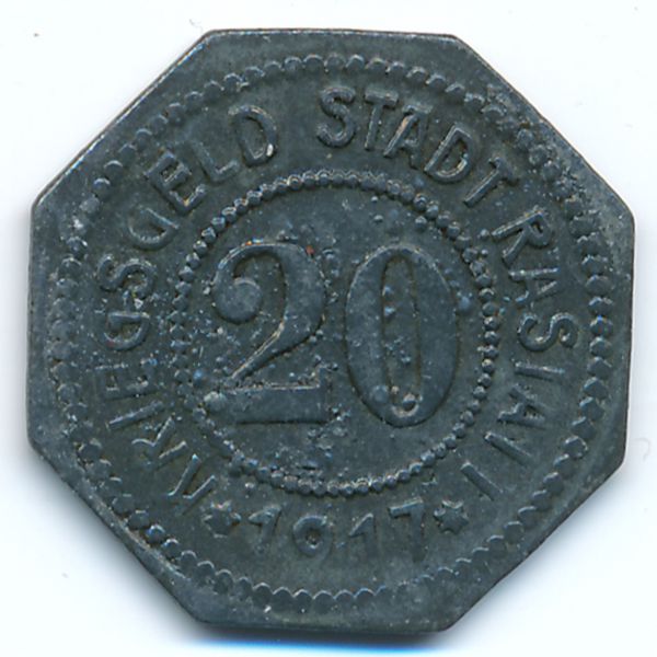 Раштатт., 20 пфеннигов (1917 г.)