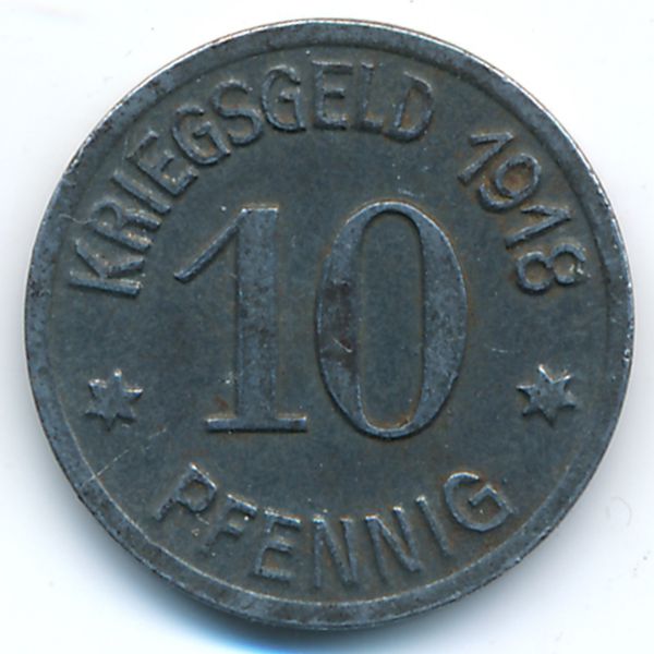 Ратибор., 10 пфеннигов (1918 г.)