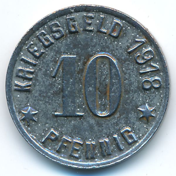 Ратибор., 10 пфеннигов (1918 г.)