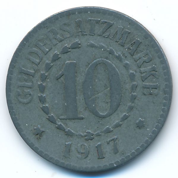 Познань., 10 пфеннигов (1917 г.)