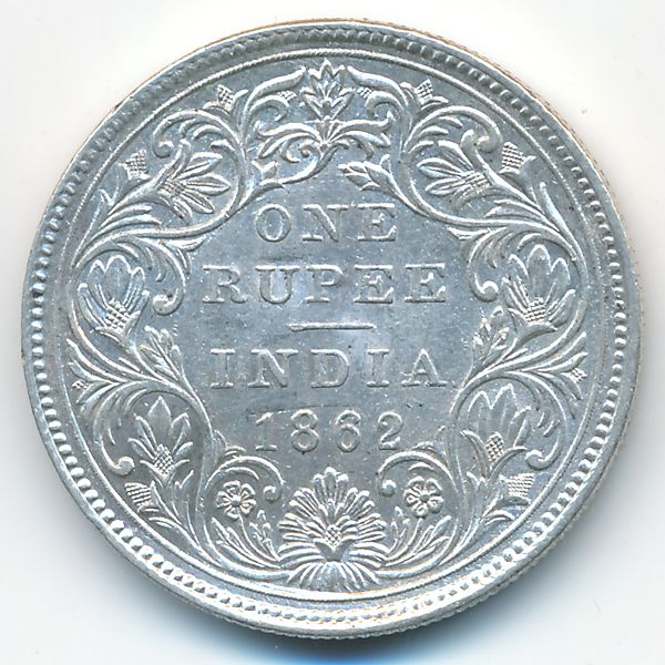 Британская Индия, 1 рупия (1862 г.)
