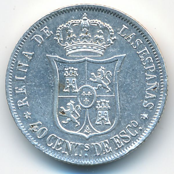 Испания, 40 сентимо (1868 г.)