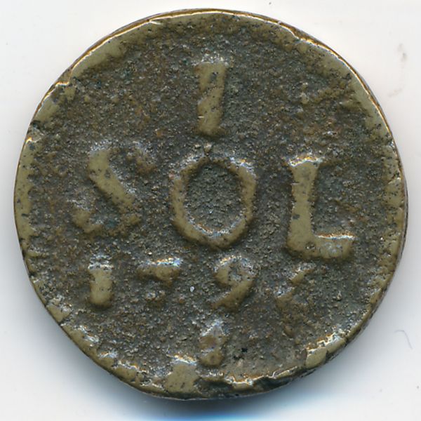 Люксембург, 1 соль (1795 г.)