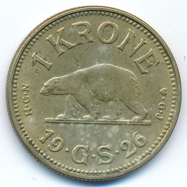 Гренландия, 1 крона (1926 г.)