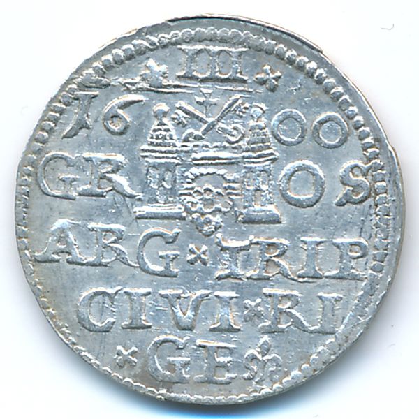 Рига, 3 гроша (1600 г.)