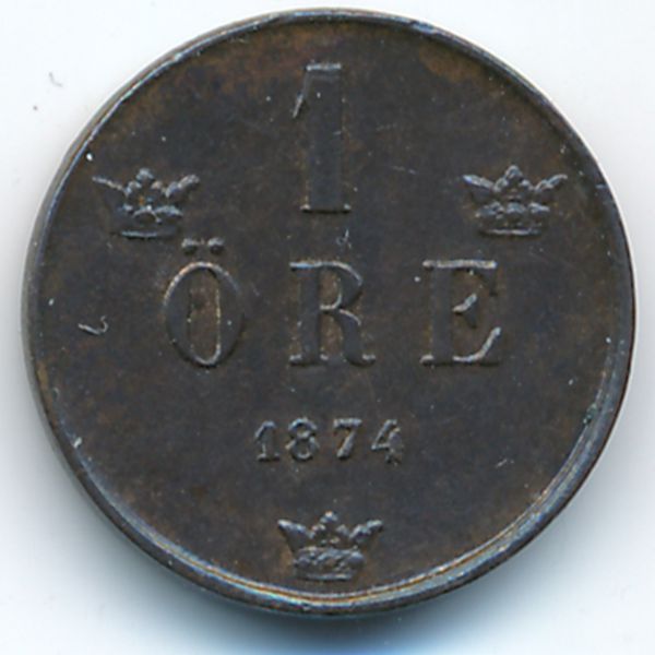 Швеция, 1 эре (1874 г.)