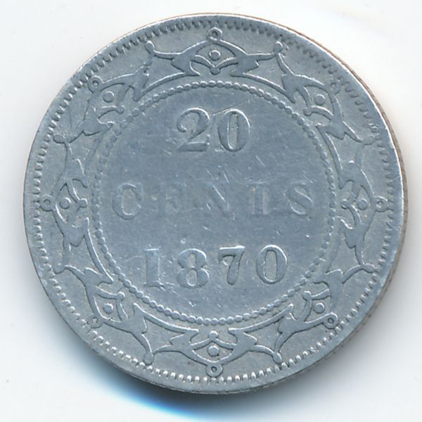 Ньюфаундленд, 20 центов (1870 г.)