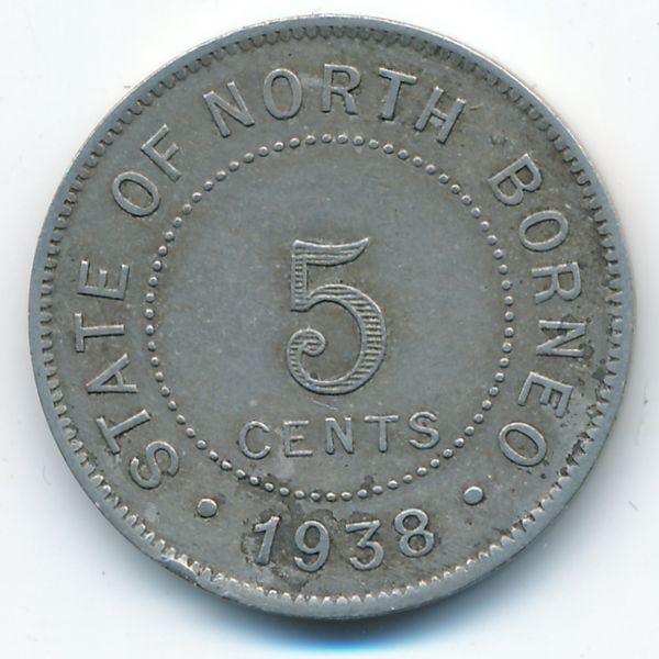 Северное Борнео, 5 центов (1938 г.)