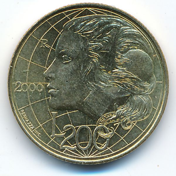 Сан-Марино, 200 лир (2000 г.)