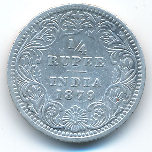 Британская Индия, 1/4 рупии (1879 г.)