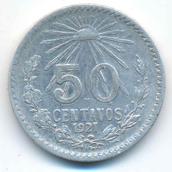 Мексика, 50 сентаво (1921 г.)