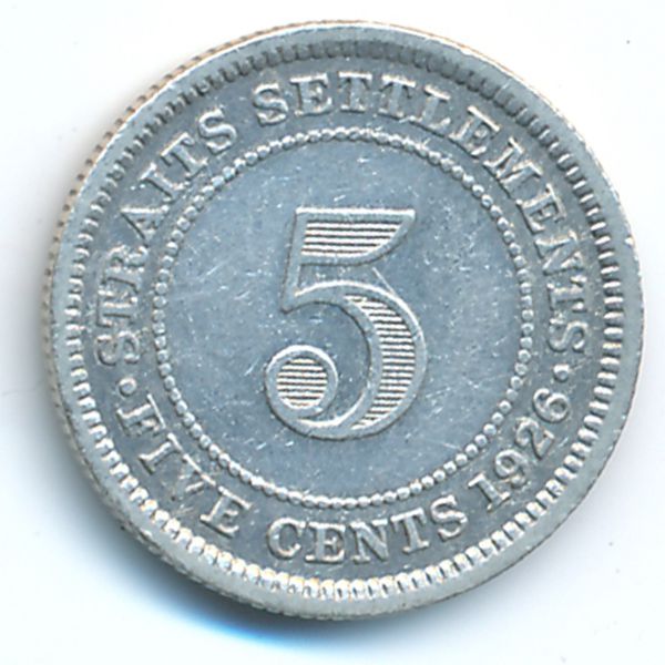 Стрейтс-Сетлментс, 5 центов (1926 г.)