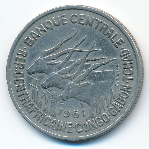 Экваториальные Африканские Штаты, 50 франков (1961 г.)