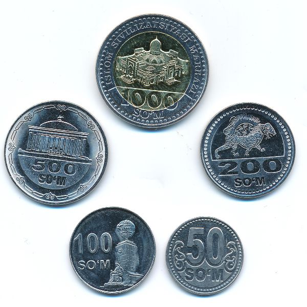 Узбекистан, Набор монет