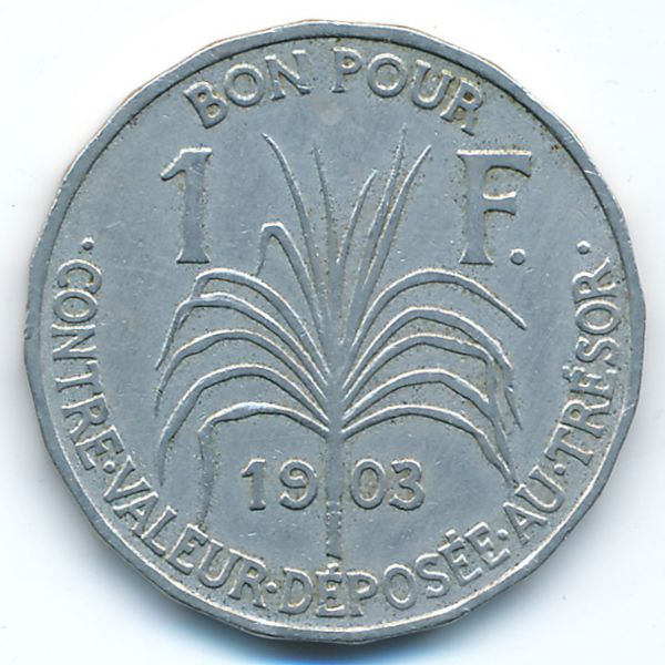 Гваделупа, 1 франк (1903 г.)
