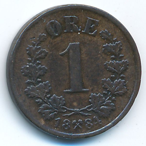 Норвегия, 1 эре (1884 г.)