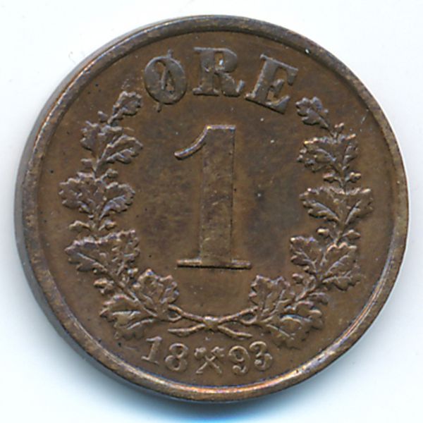Норвегия, 1 эре (1893 г.)