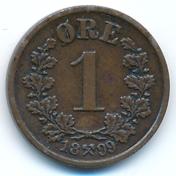 Норвегия, 1 эре (1899 г.)