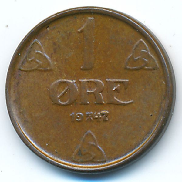 Норвегия, 1 эре (1947 г.)