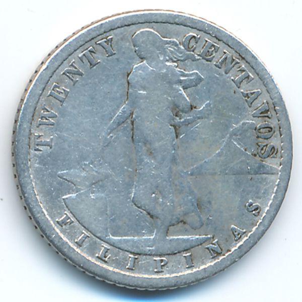 Филиппины, 20 сентаво (1907 г.)