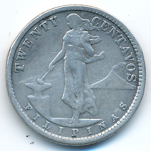 Филиппины, 20 сентаво (1907 г.)