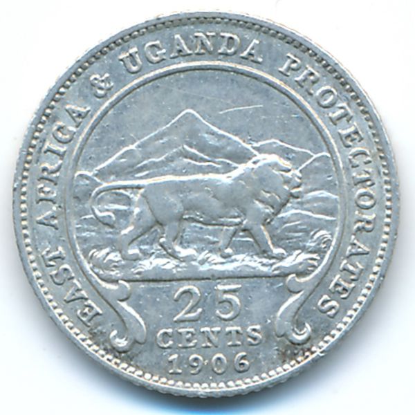 Восточная Африка, 25 центов (1906 г.)