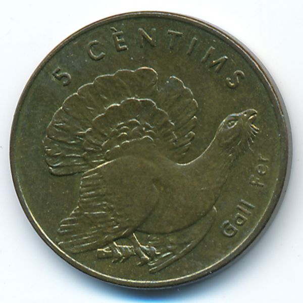 Андорра, 5 сентим (2002 г.)