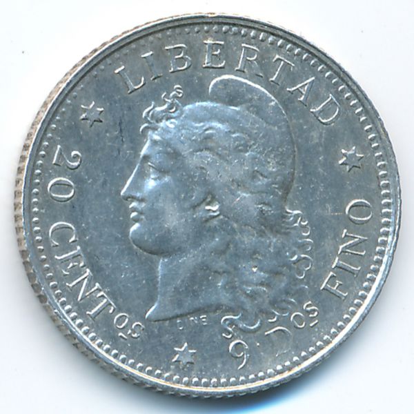 Аргентина, 20 сентаво (1882 г.)