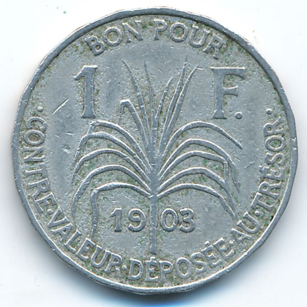 Гваделупа, 1 франк (1903 г.)