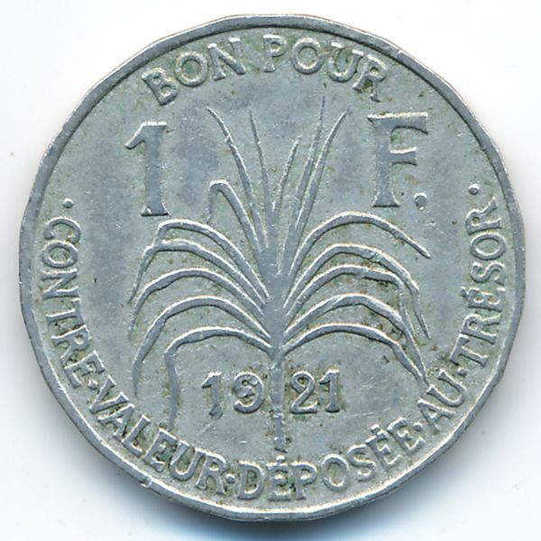 Гваделупа, 1 франк (1921 г.)