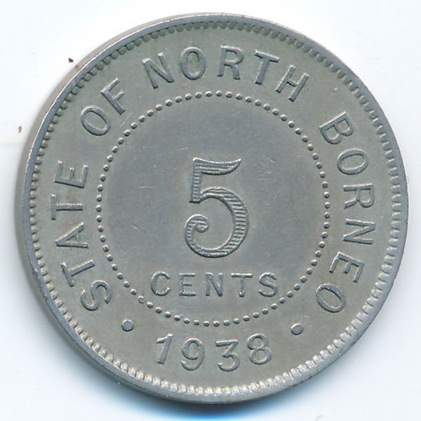 Северное Борнео, 5 центов (1938 г.)