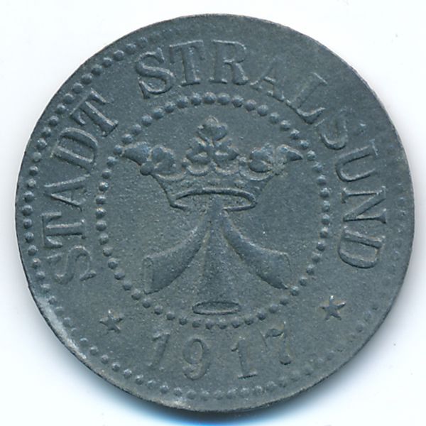 Штральзунд., 50 пфеннигов (1917 г.)