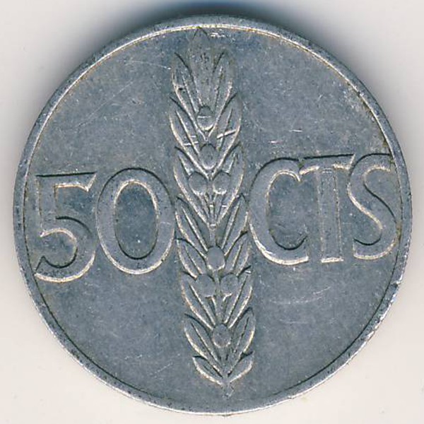 Испания, 50 сентимо (1966 г.)