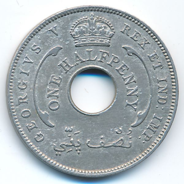 Британская Западная Африка, 1/2 пенни (1933 г.)