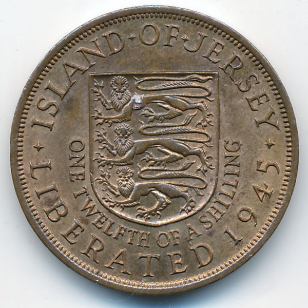Джерси, 1/12 шиллинга (1945 г.)