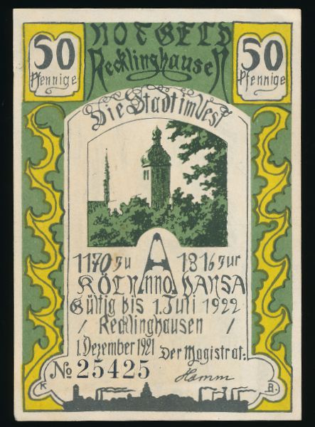 Нотгельды Германии, 50 пфеннигов (1922 г.)