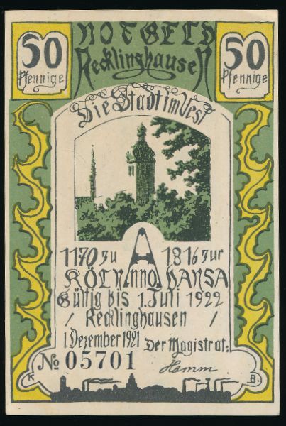 Нотгельды Германии, 50 пфеннигов (1922 г.)