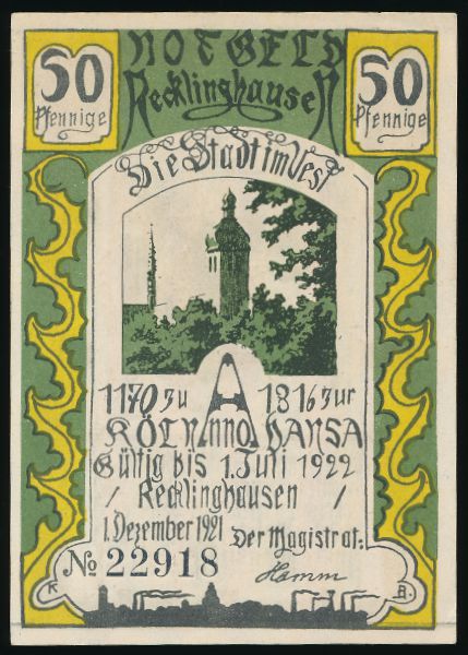 Нотгельды Германии, 50 пфеннигов (1922 г.)