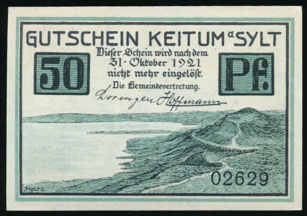 Нотгельды Германии, 50 пфеннигов (1921 г.)