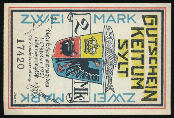 Нотгельды Германии, 2 марки (1921 г.)