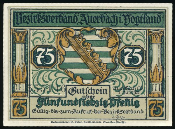 Нотгельды Германии, 75 пфеннигов (1921 г.)