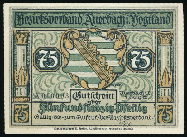 Нотгельды Германии, 75 пфеннигов (1921 г.)