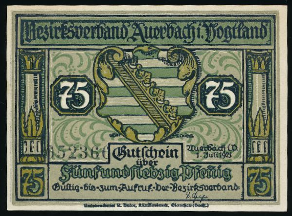 Нотгельды Германии, 75 пфеннигов (1921 г.)