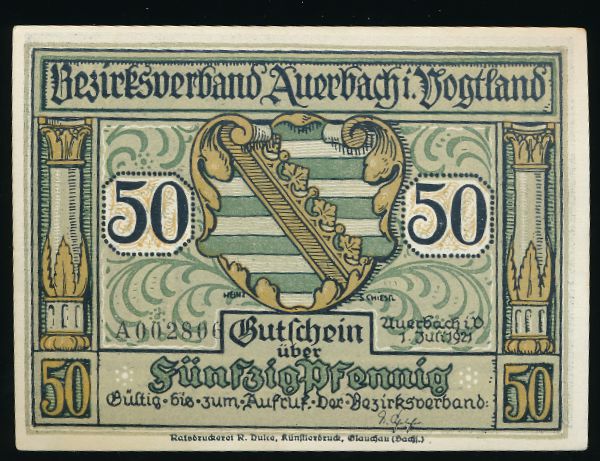 Нотгельды Германии, 50 пфеннигов (1921 г.)