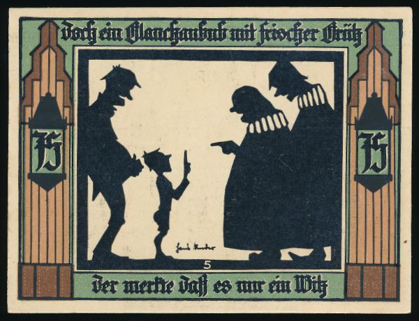 Нотгельды Германии, 75 пфеннигов (1921 г.)