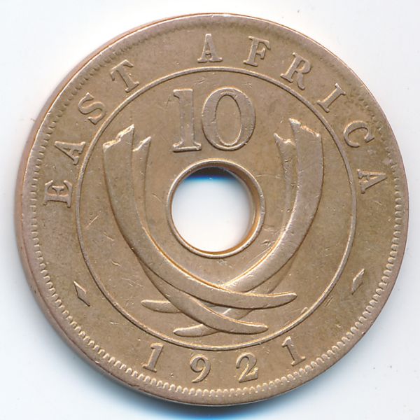 Восточная Африка, 10 центов (1921 г.)