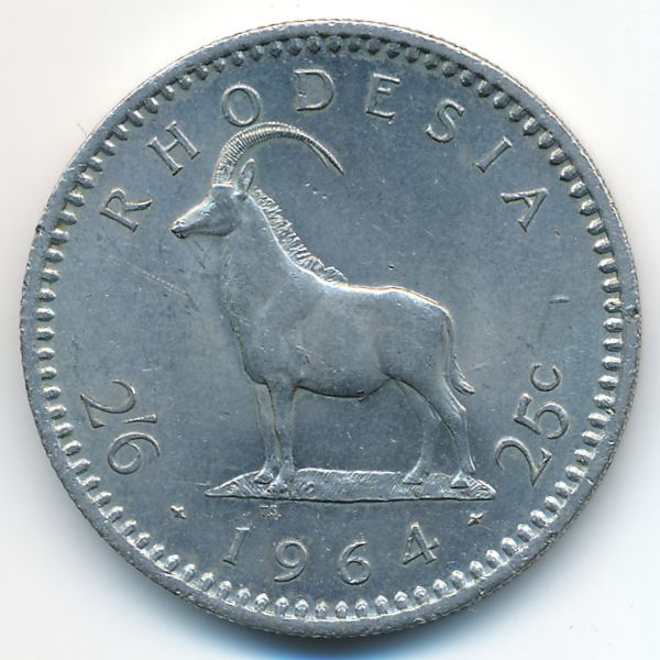 Родезия, 2 1/2 шиллинга-25 центов (1964 г.)